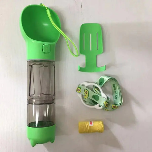 4 In 1 Pet Water Bottle/ Food Feeder/Drinker/Poop