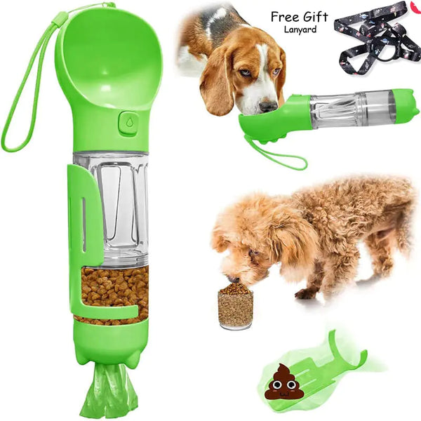 4 In 1 Pet Water Bottle/ Food Feeder/Drinker/Poop